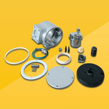 Einzelteile einer Baugruppe für die Lackierindustrie